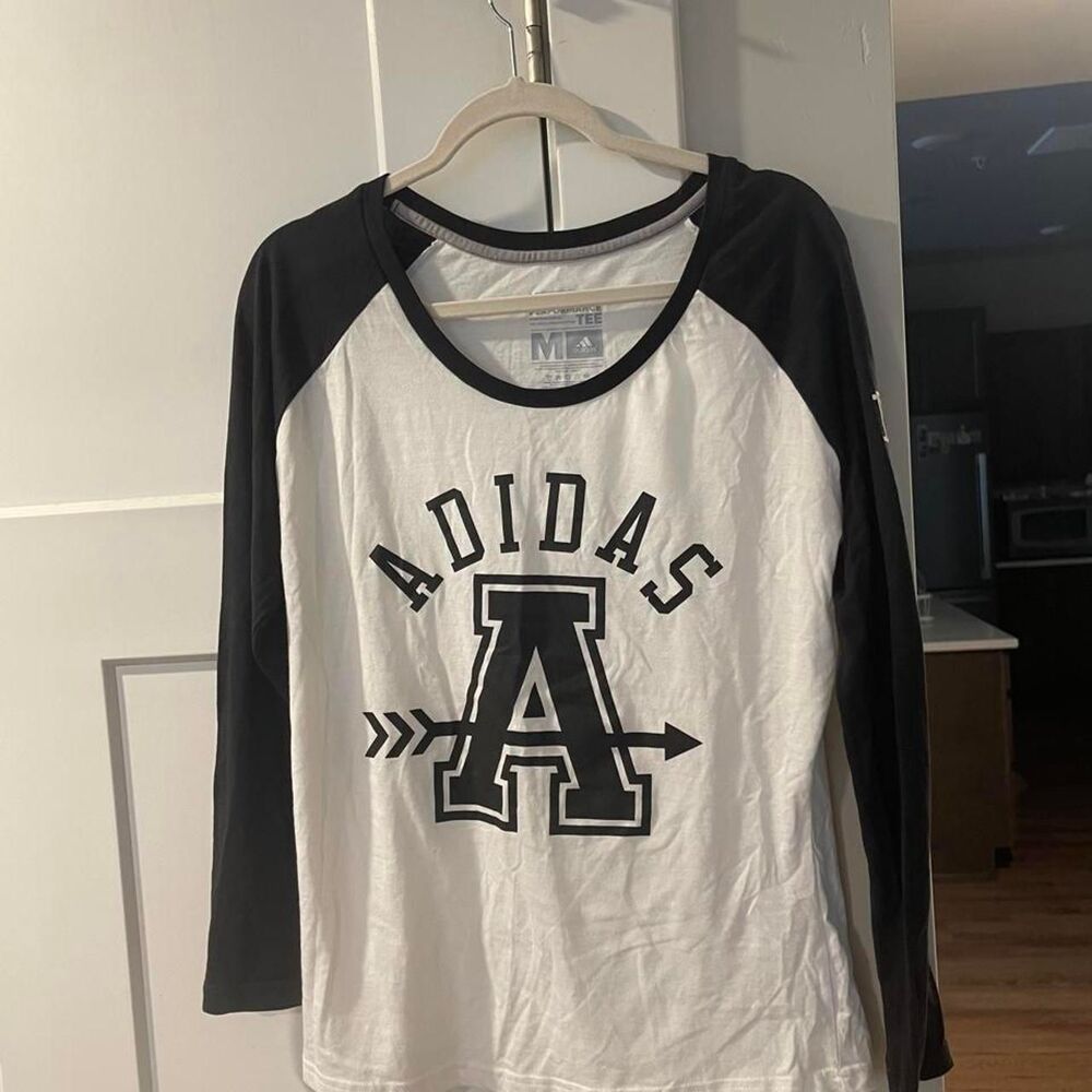 Adidas Men's White and Black Shirt